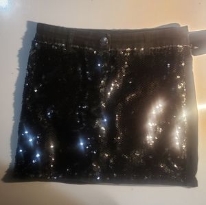 Glitter mini skirt